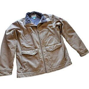 Columbia Mens Canvas Utility Jacket Loma Vista Tan L Corduroy Collar Utility